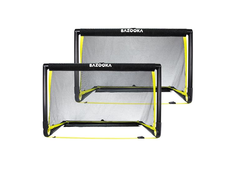 Bazooka Goal XL-Ihopfällbart imål 2 st Fotbollsmål för smålagsspel 150 x 90 cm