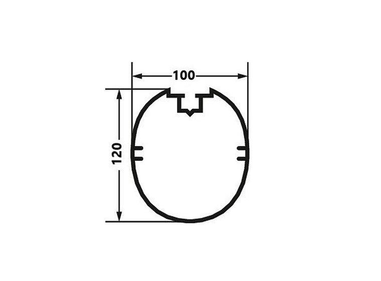 Förankringsset med jordankare 100x120 mm oval profil 