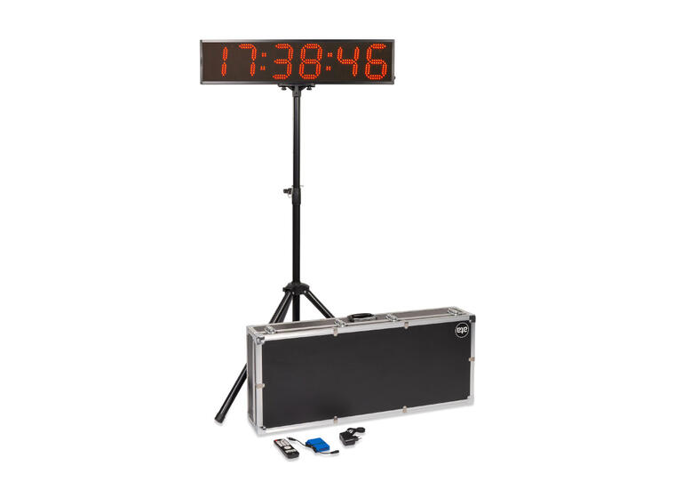 Klocka och Timer LED ata för utomhusbruk Inklusive fodral, stativ och batteri 