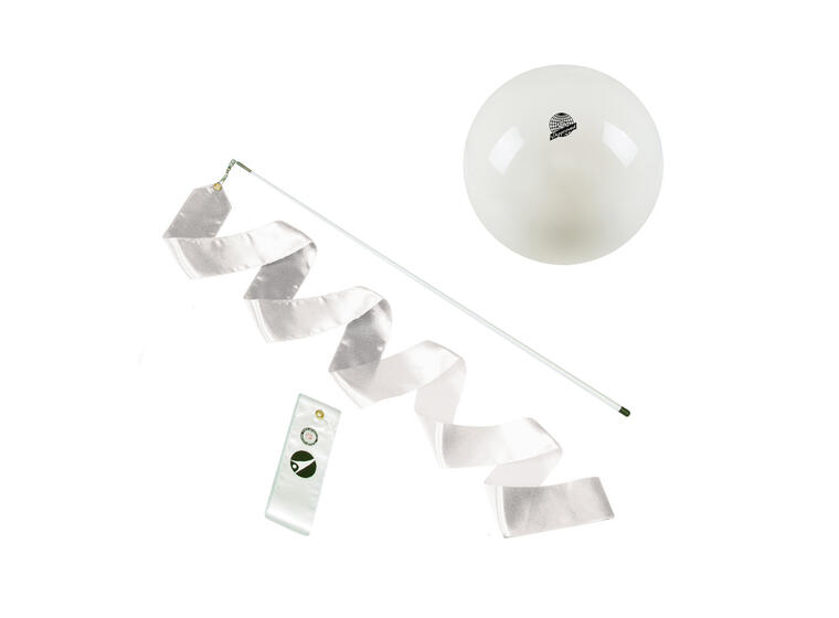 Rytmisk Gymnastik Startpaket RG Band 6 m | RG boll | Vit 