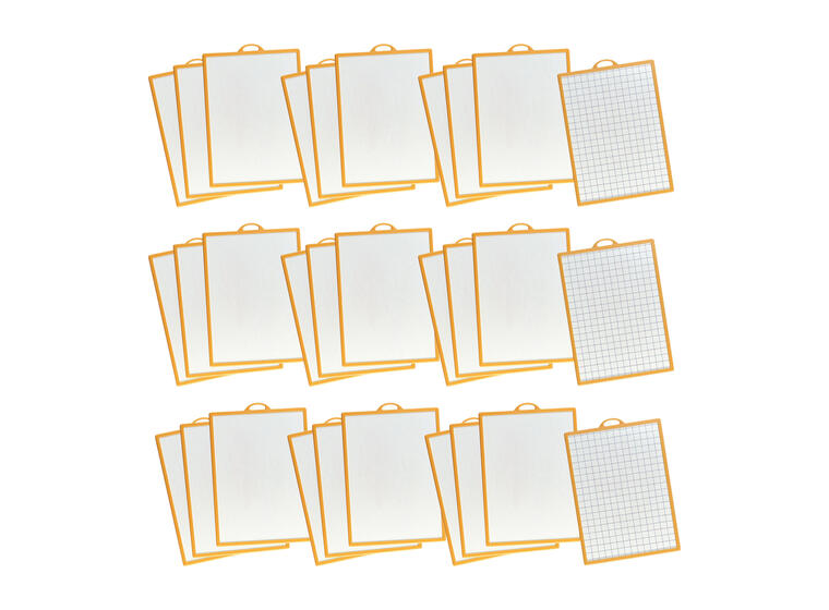 Whiteboardtavla med rutmönster ( 30 ) L: 27 cm - B: 18,7 cm. |  Plast | 5 st. 