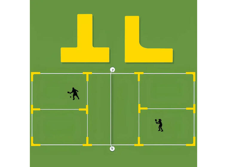 Pickleball Banmarkeringar Linjer för Plan Pickelboll 