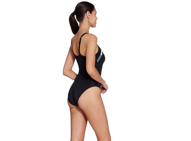 Sydney U-Back Baddräkt EU46 Zoggs | Svart/Vit | EcoFit 
