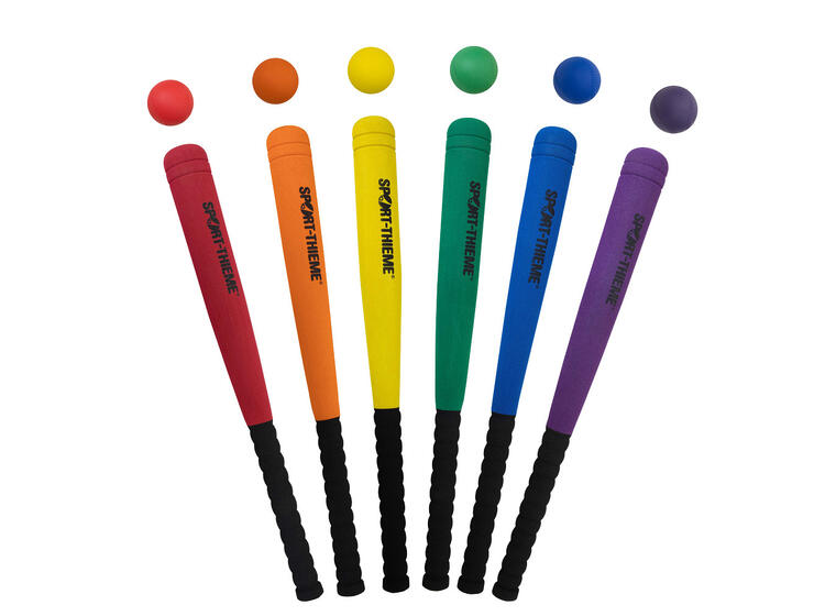 Bonkerball Mjuka brännbollsrack 6 rack 69 cm | 6 mjuka bollar 9 cm 
