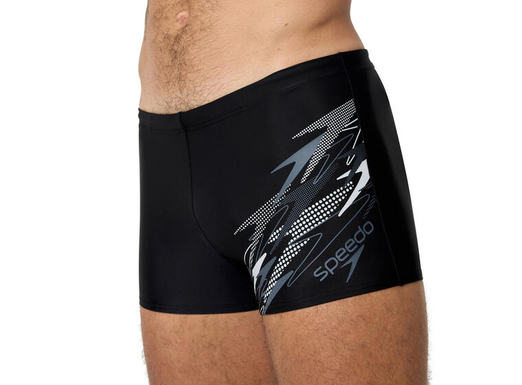 Medley Logo Aquashort Badbyxa 32 Speedo | Svart/Grå | Enduraflex 