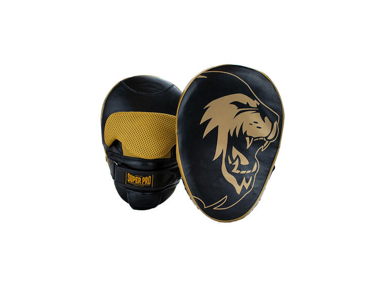 Super Pro Curved Punch Pads 26 x 19 x 6 cm | 500 gram | Black/ Gold 