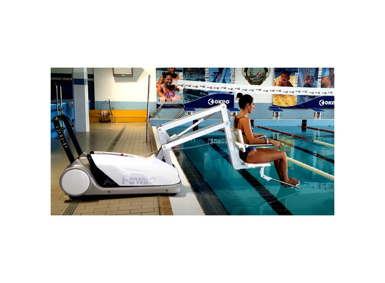Bassänghiss I-Swim 2  | Tål 136 kg Poollyft |  Elektrisk |  Vridbar 