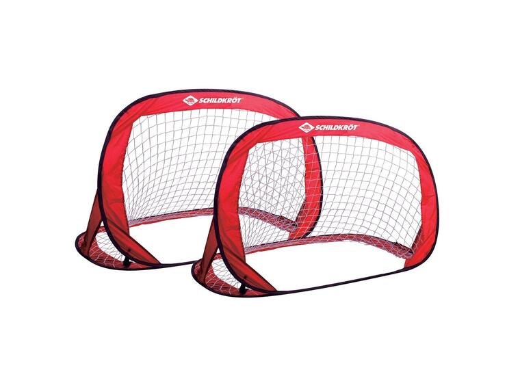 Fotbollsmål Pop-Up 120x80 cm | 2 st Set med 2 hopfällbara mål 