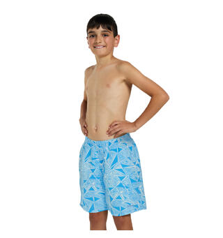 Geometric Printed 15 Badshorts jr Zoggs | Blå/Vit | Ecodura