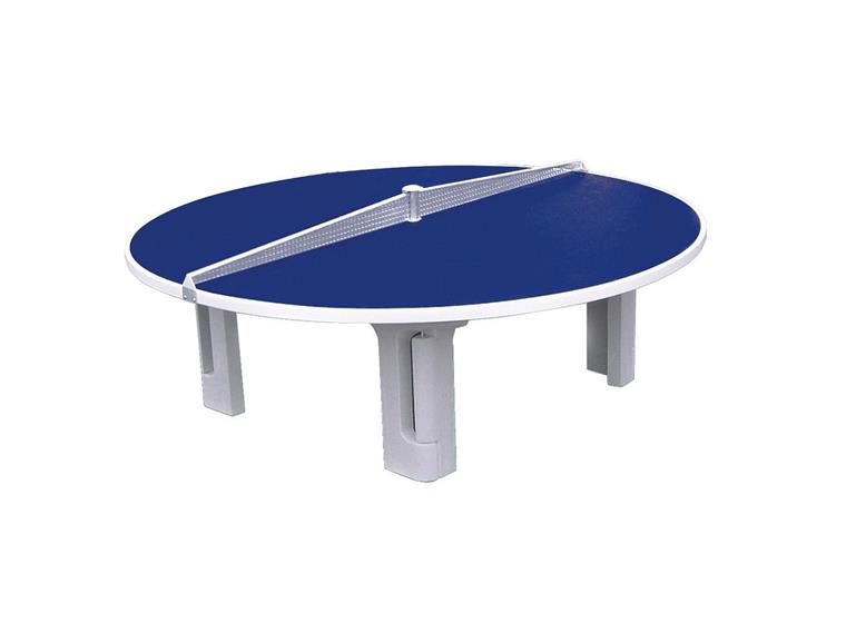 Bordtennisbord - runt 240cm Utomhusbord | blå | nät inkluderat