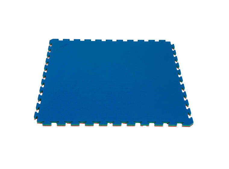 Judomatta Tatami 1 x1 m - 2 cm tjock Tatami officiell tävlingsmatta | Blå/Röd 