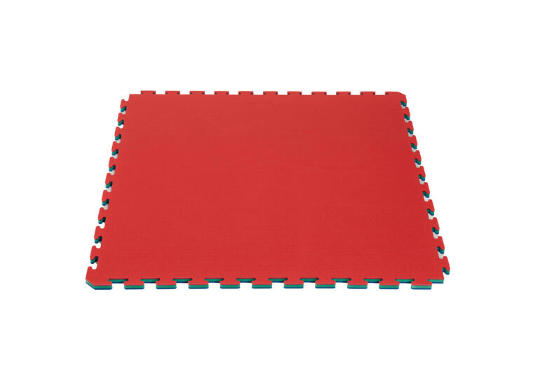 Judomatta Tatami 1 x1 m - 2 cm tjock Tatami officiell tävlingsmatta | Blå/Röd 