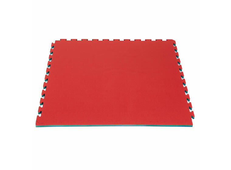 Judomatta Tatami 1 x1 m - 2 cm tjock Tatami officiell tävlingsmatta | Blå/Röd 