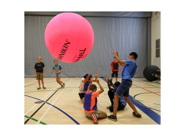 KIN-BALL Spelboll rosa Kinboll 122 cm | Stor svävande boll 