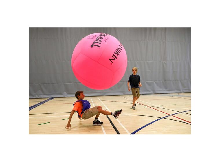KIN-BALL Spelboll rosa Kinboll 122 cm | Stor svävande boll 