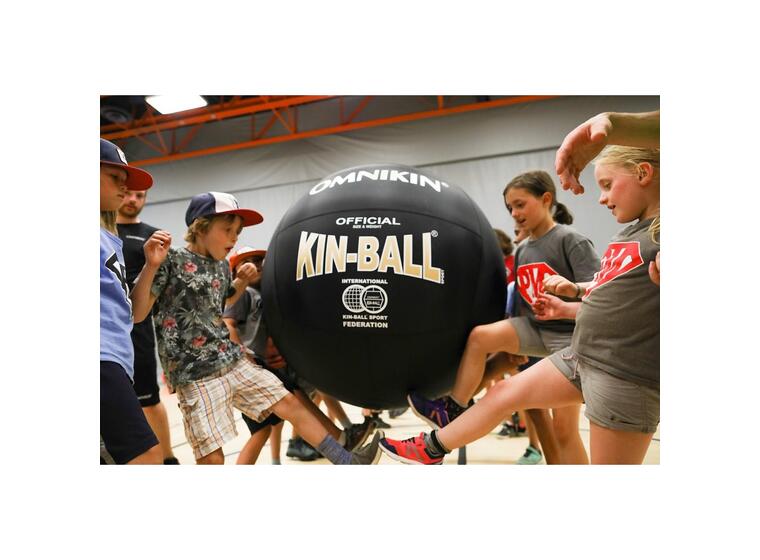 KIN-BALL Spelboll rosa Kinboll 122 cm | Stor svävande boll 