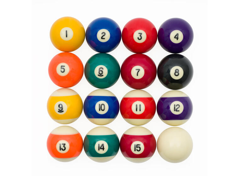 Biljardbollar Pool Sport 54 mm Set med kvalitetsbollar till biljard 