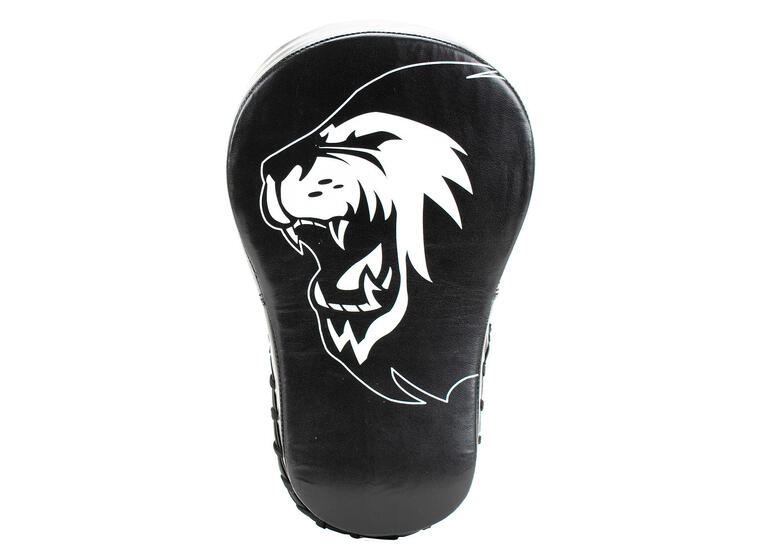 Super Pro boxing pads “Long Curved” 34 x 21 x 6 cm | 700 gram | Svar/ vit 