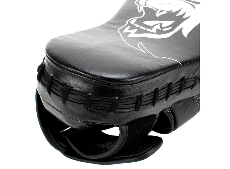 Super Pro boxing pads “Long Curved” 34 x 21 x 6 cm | 700 gram | Svar/ vit 