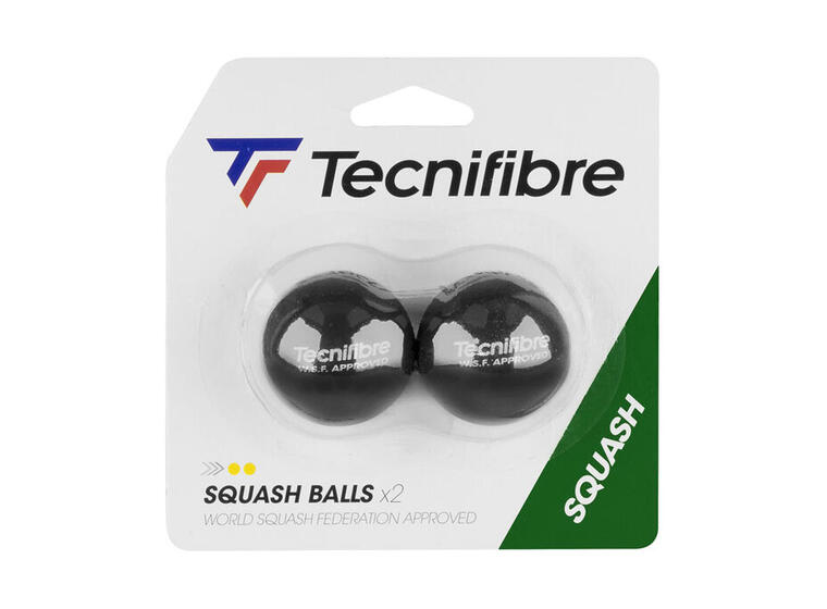 Tecnifibre Squashboll Double Yellow (2) Mycket låg studs | Match 