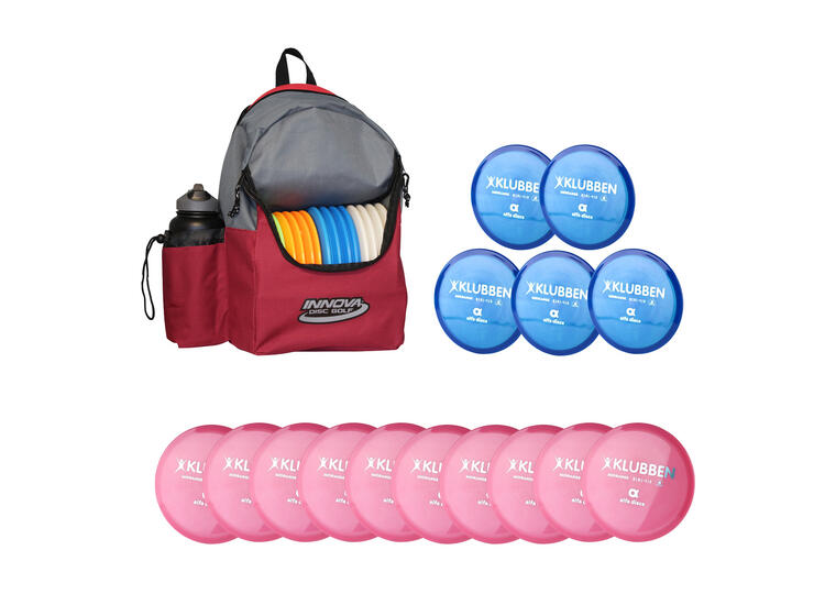 Discgolf Midrange Klubben Set Klassuppsättning 15 st | Ryggsäck 