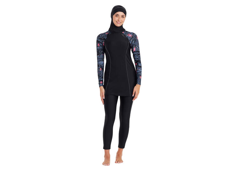 Dusk Modesty Suit Side Cut Burkini 42 Zoggs | Svart/Flerfärgad | Elastomax 