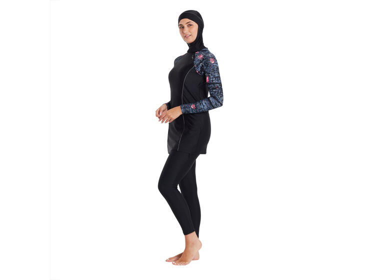 Dusk Modesty Suit Side Cut Burkini 42 Zoggs | Svart/Flerfärgad | Elastomax 
