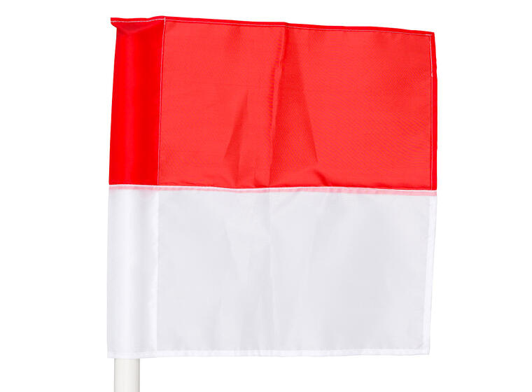 Flagga till hörnstolpe 30 mm Fyrkantig hörnflagga Röd/vit 
