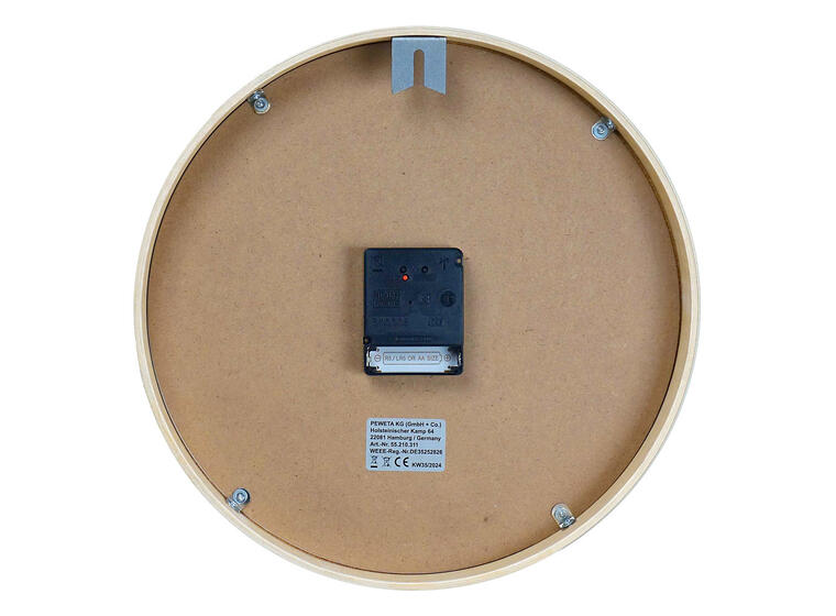 Peweta väggklocka 30 cm Inomhus | Batteridriven | Siffror 