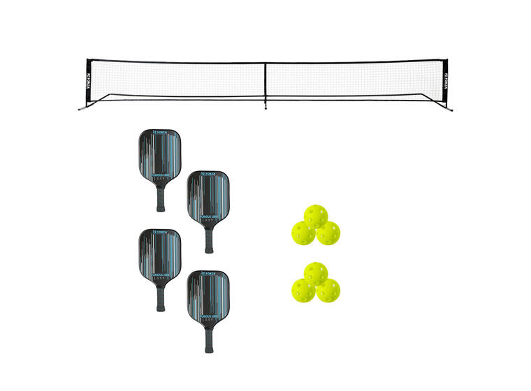 Pickleball set | 4 spelare Pickelbollset| 1 nät | 4 rack | 6 bollar 