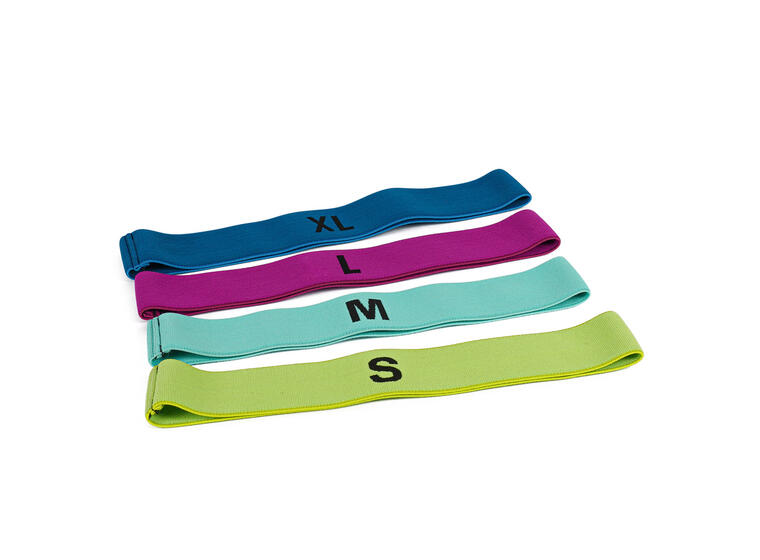 Miniband-set Sport-Thieme i textil 4 4 st | S–XL | Loop band Resistance 