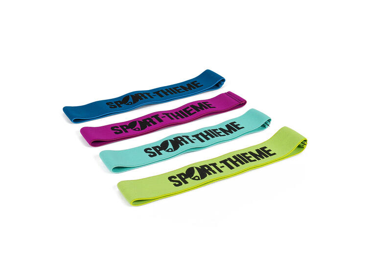 Miniband-set Sport-Thieme i textil 4 4 st | S–XL | Loop band Resistance 