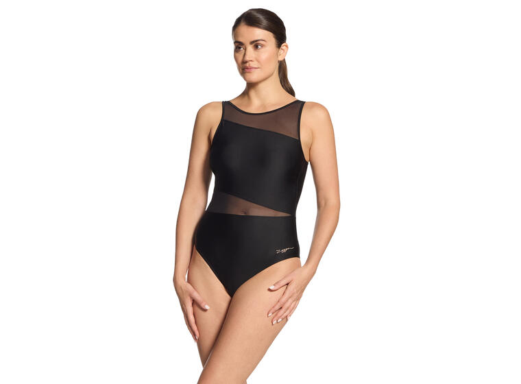 Rustique Mesh V back Baddräkt EU36 Zoggs | Svart | Ecolast 