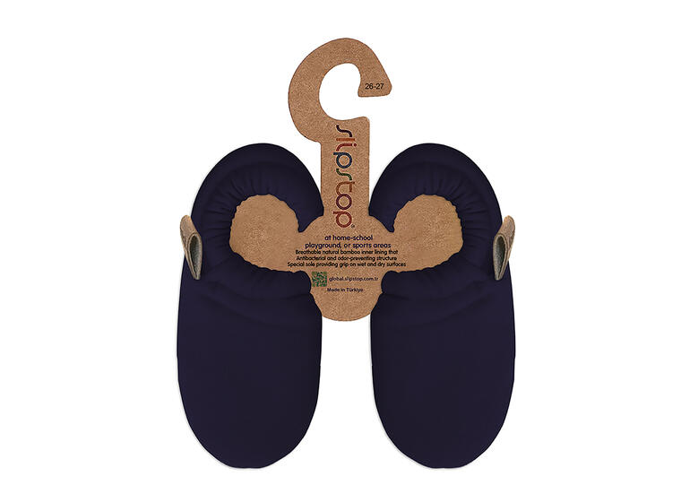 Slipstop Bootie Navy Junior M Flexibel toffel med halkskydd 