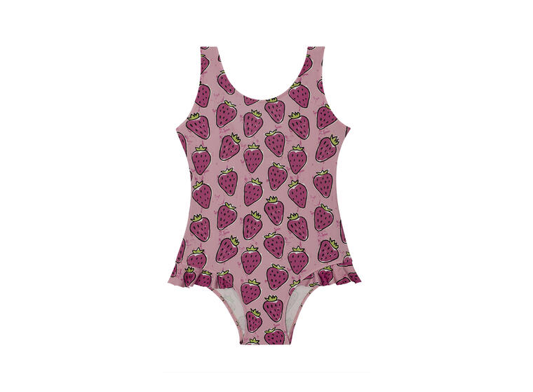 Strawberry Baddräkt 128-134cm Slipstop | Rosa | Polyester/Elastan 