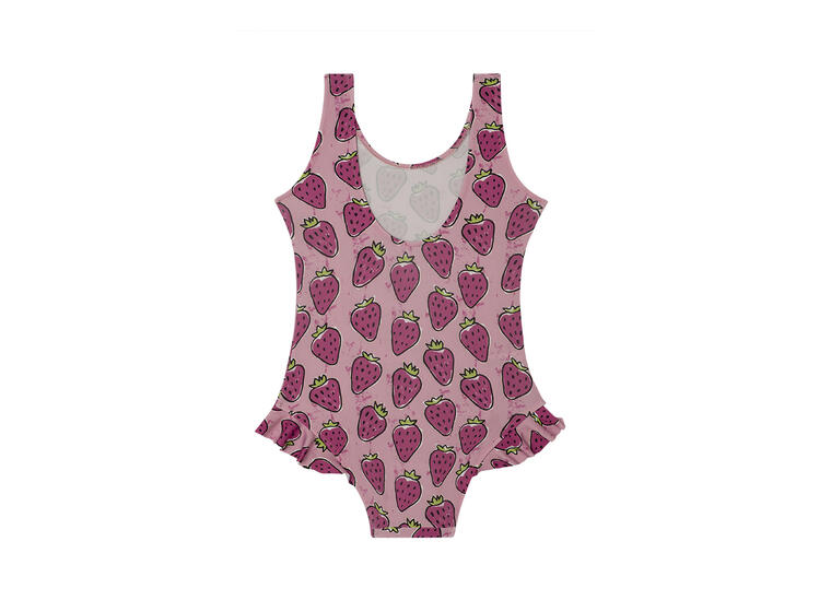 Strawberry Baddräkt 128-134cm Slipstop | Rosa | Polyester/Elastan 