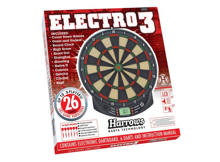 Darttavla Harrows Elektroniskt 3 Inklusive 6 pilar! 