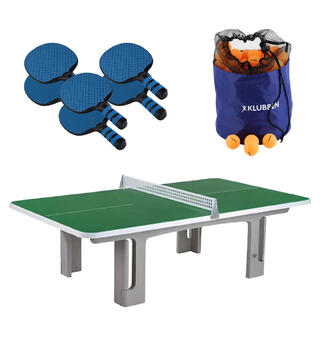 Bordtennispaket Utomhus Betongbord, nät, racket och bollar