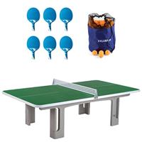 Bordtennispaket Utomhus Betongbord, nät, racket och bollar