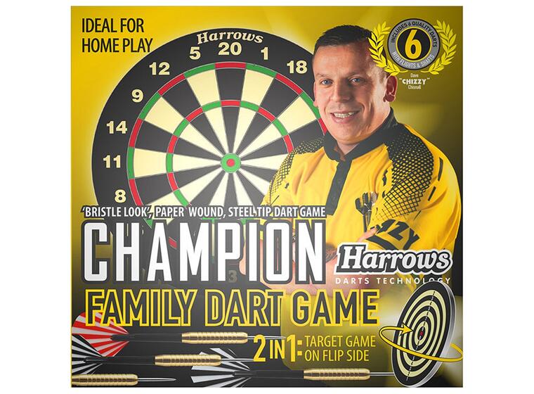 Darttavla World Champion Family 6 pilar inkluderade | 2 spelsidor 