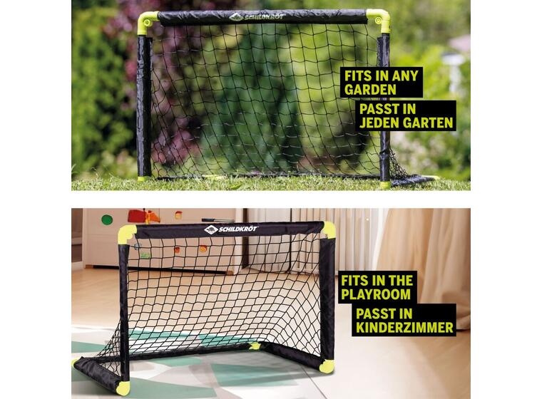 Schildkröt Fotbollsmål | 2 stk 90x60 cm | Hopfällbart mål 