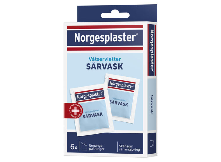 Våtservetter sterila 6 st Till sårtvätt 