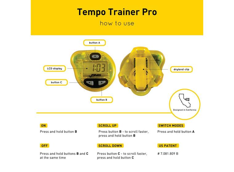 Finis Tempo Trainer Pro Håll koll på din simning! 