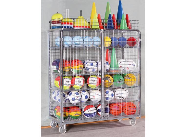 Förvaringsvagn Maxi m/topp 150x170 cm LxBxH: 150x62x170 cm, med 4 hyllor 
