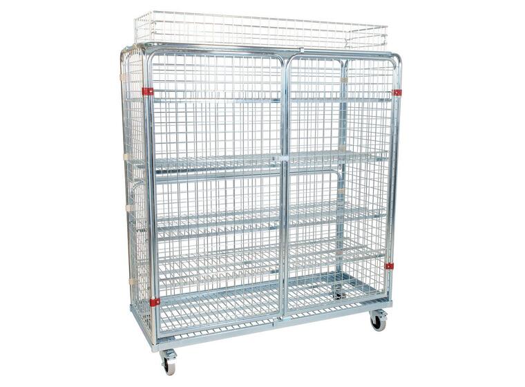 Förvaringsvagn Maxi m/topp 150x170 cm LxBxH: 150x62x170 cm, med 4 hyllor 