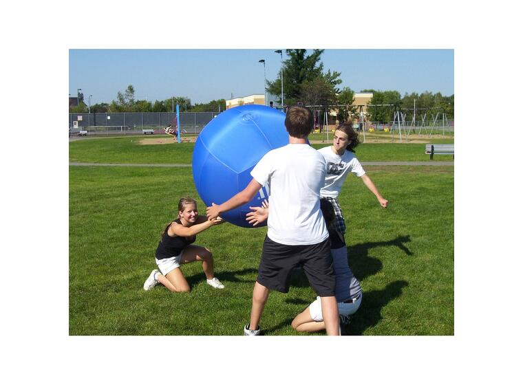 KIN-BALL paket för utomhusbruk 2 st. Bollar | Pump | Extrablåsa 