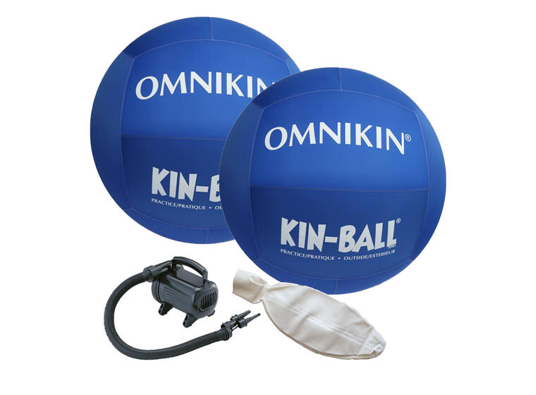 KIN-BALL paket för utomhusbruk 2 st. Bollar | Pump | Extrablåsa 