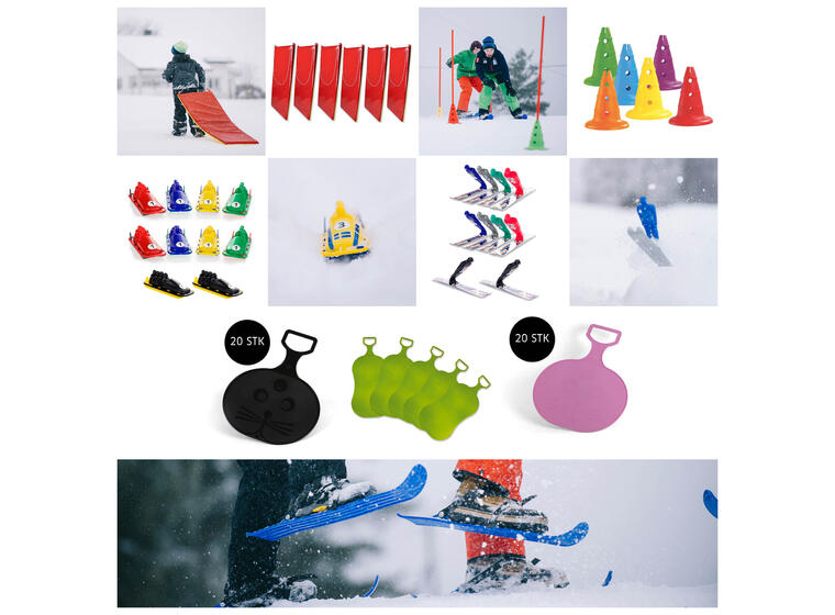 Vinterpaket med skidor och åkmattor Vinteraktivitet på skolgården 