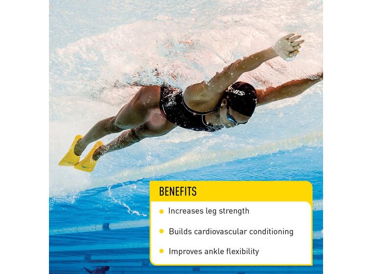 FINIS Zoomers Gold Simfötter 43-44 Tränar kort, rapp benspark 