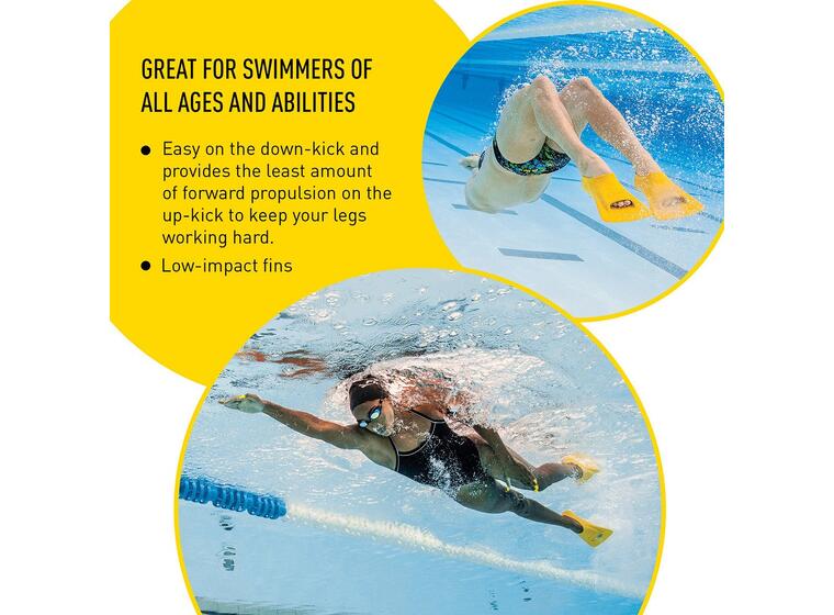 FINIS Zoomers Gold Simfötter 43-44 Tränar kort, rapp benspark 